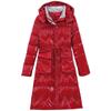 Элегантное женское зимнее пальто с капюшоном, толстая теплая длинная парка, женская куртка, зимняя одежда высокого качества