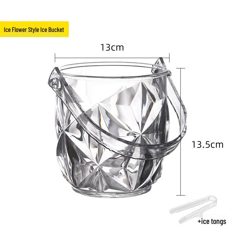 Yimeide Acrylic Ice Bucket with Tongs