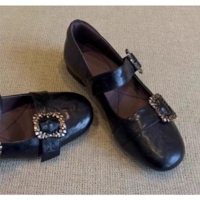 Новый Стиль Роскошные Женские Балетки С Мелким Вырезом Осень Острый Носок Лоферы Балерины Осень Леопардовый Ретро Платье Туфли Zapatos De Mujer