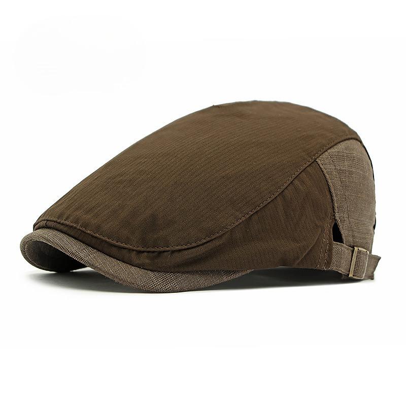 Lightweight Breathable Patchwork Flat Cap Men Women Vintage British Retro Ivy Cap Spring Summer Casual Driving Hat