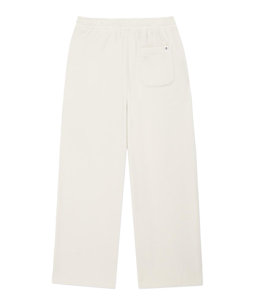 COVERNAT Warm-On Arch Logo Wide Fleece Pants Ivory