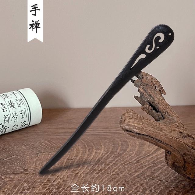 Новая женская мода Простая черная деревянная заколка для волос Взрослые милые заколки Женские аксессуары для волос Головные уборы