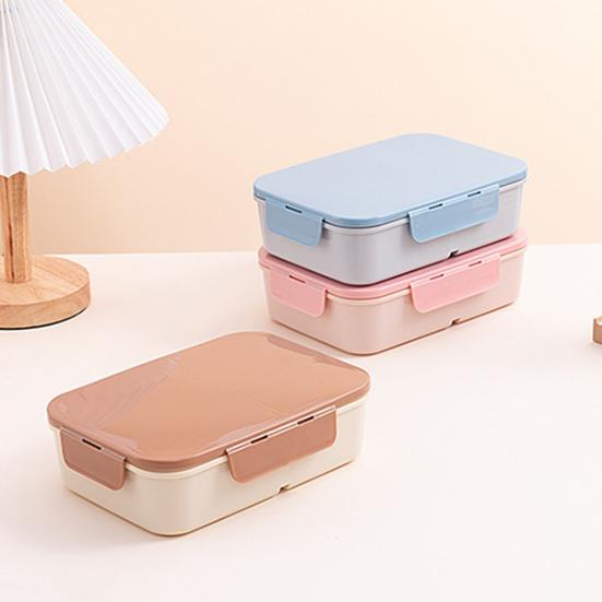 Bento Box Large Capacity 3 Compartments Reusable Lunch Box Containers Double-Layer Stackable Snack Box Meal Prep Containers for School Work Travel