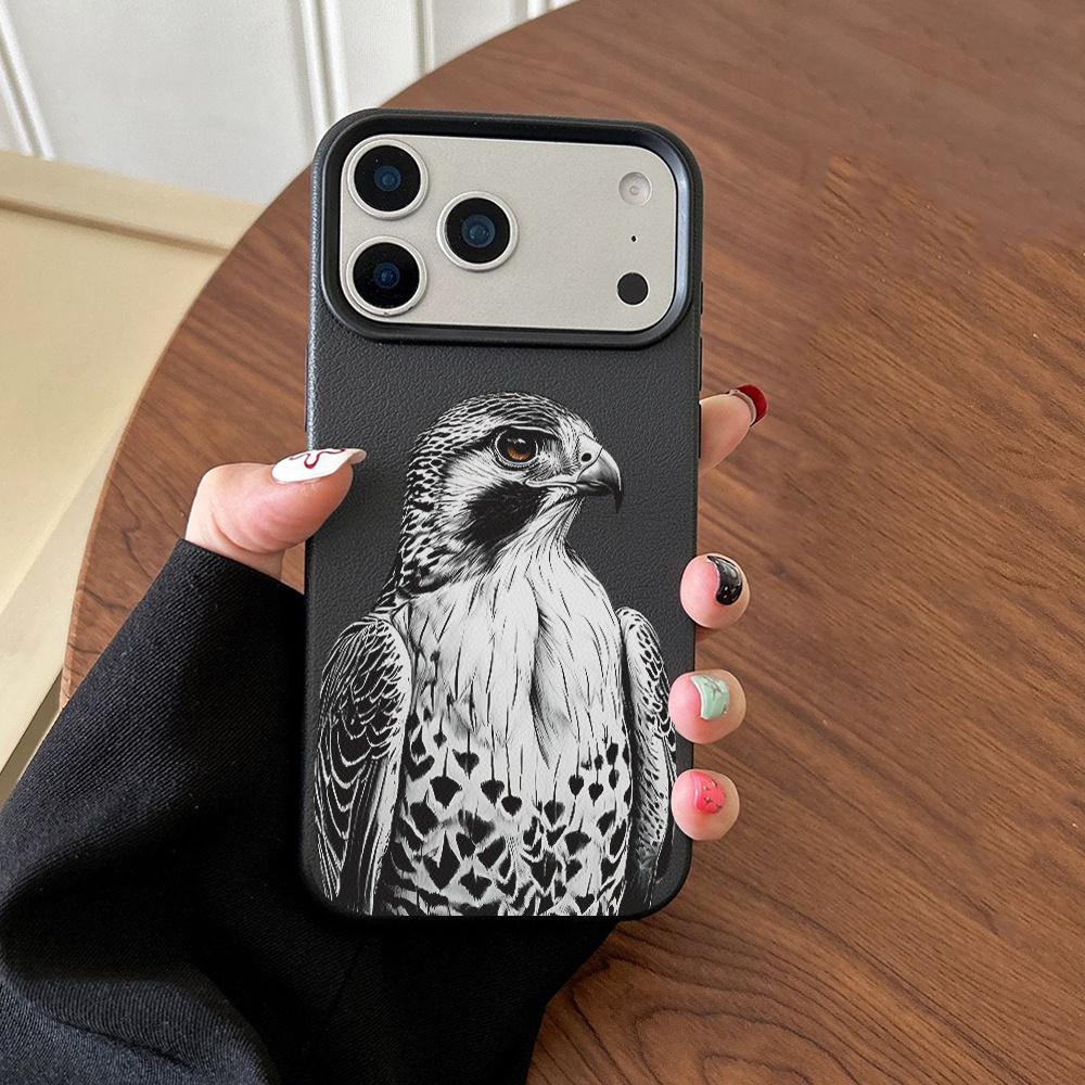 Чехол для телефона с рисунком-портретом сокола, подходит для iPhone 17 16 15 14 13 12 11 Pro/Max/Plus, противоударная задняя крышка