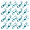 20 Pcs Clips Multipurpose Multifunction Electroplating Hollow Metal Binder Strong Spring ClipBlue