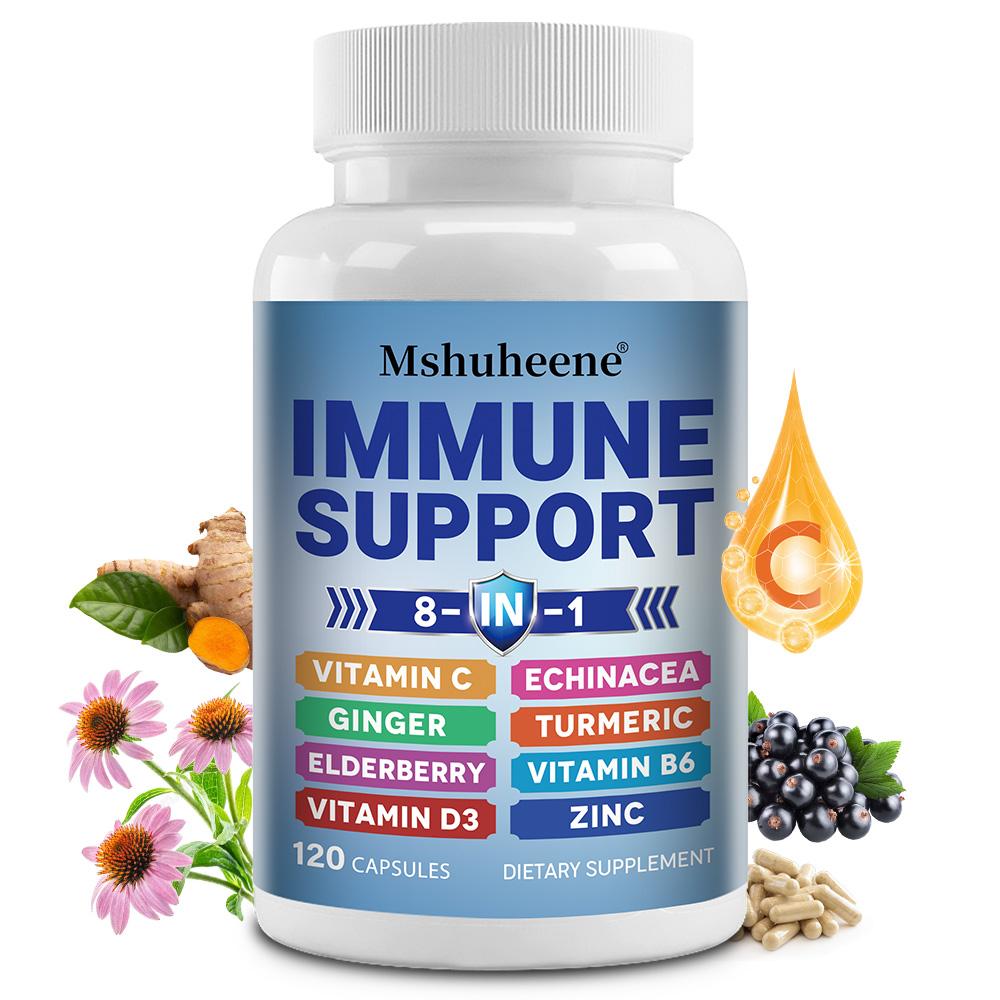 Mshuheene Immune Support 8-in-1 Capsules, 120 Count