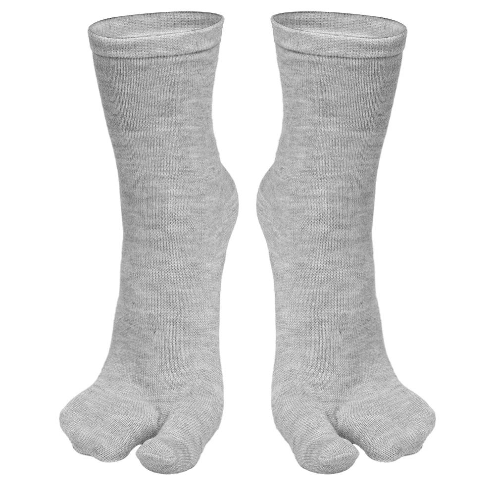 Модные носки Tabi Toe в японском стиле для мужчин и женщин, летние носки из волокна с двумя пальцами, кимоно, шлепанцы, сандалии, раздельные носки Tabi Toe