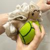 Bath Sponge 1PC Turtle Bath Sponge Ball Cute Reusable Exfoliating Body Scrubber Portable Shower Deep Cleansing Bathing Tool