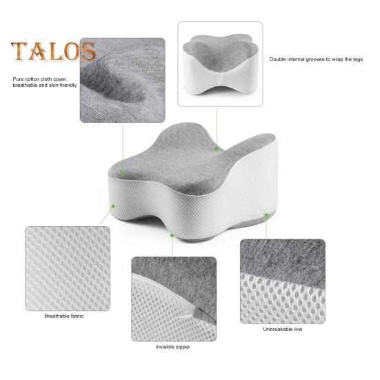 Подушка для ног Comfort Knee для спящих на боку, подушка для ног из пены с эффектом памяти для облегчения боли в спине и пояснице, эргономичная подушка для ног с регулируемым ремнем