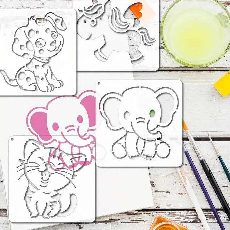 16 Cartoon Animal Drawing Templates - Children's Washable Graffiti Board