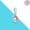 925 Silver Me Series Eye Medallion Pendant Charms for Bracelet Necklace DIY Link Earring Styling Two-ring Connector Jewelry