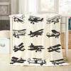 Men's Pilot Gift Blanket Aviation Creative Blanket Super Soft Comfortable Flannel Blanket