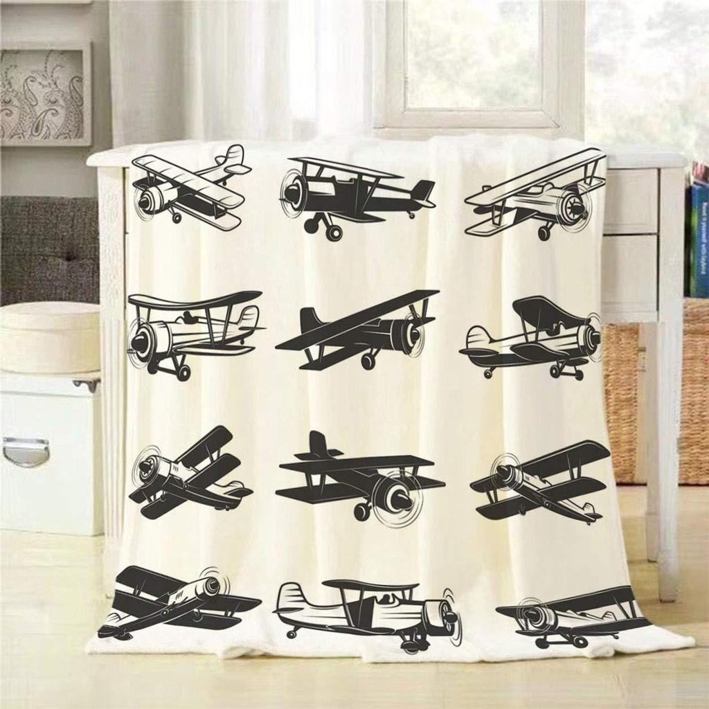 Men's Pilot Gift Blanket Aviation Creative Blanket Super Soft Comfortable Flannel Blanket