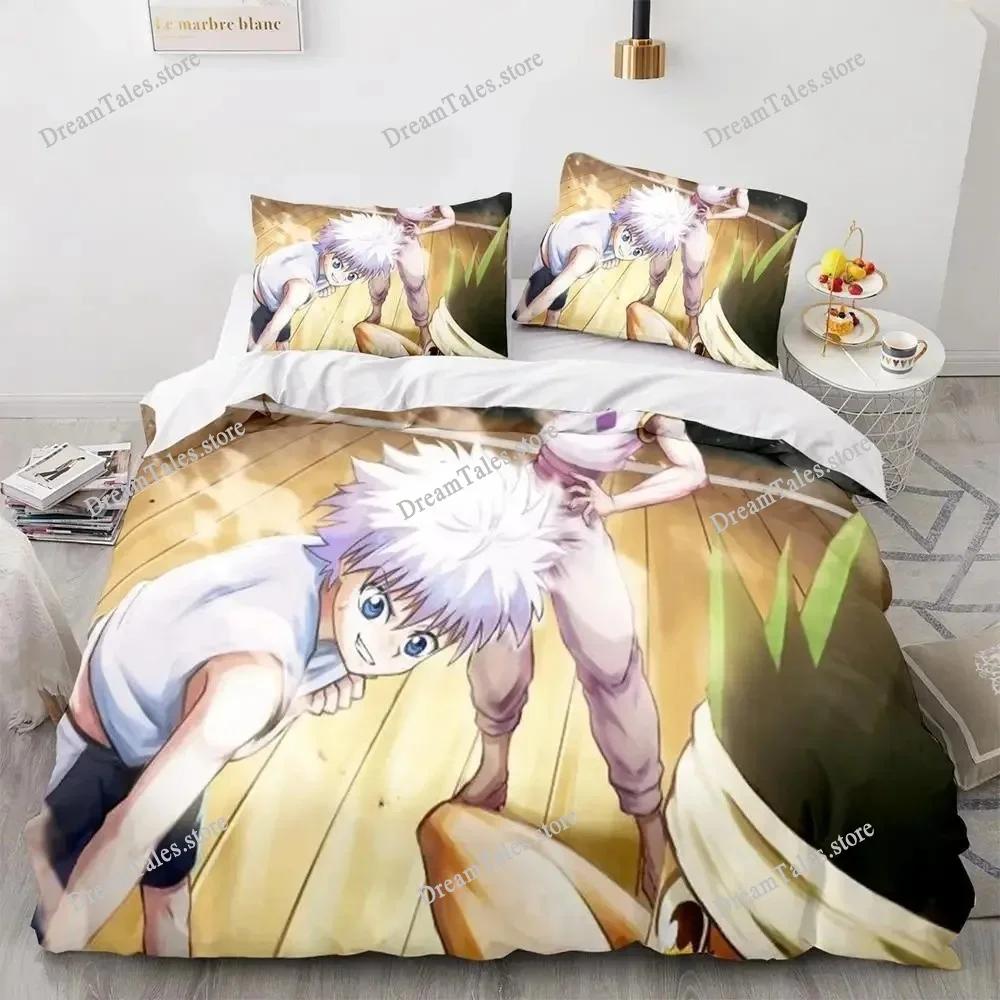 3D Печатный Набор Постельного Белья Аниме Hunter × Hunter Пододеяльник Спальный Покрывало Одеяло Односпальное Двуспальное King Size Покрывало для Одеяла Домашний Текстиль