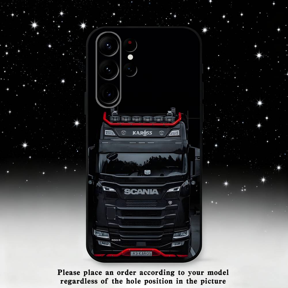 S-SCANIA Trucks SA-AB Чехол для телефона Samsung S25, S24, S21, S22, S23, S30, Ultra, S20, Plus, Fe, Lite, Note, 10 Черный Мягкий чехол