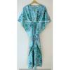 Индийское бирюзовое длинное хлопковое платье с цветочным принтом плюс макси женское платье-кафтан CKFTN-SCRN-FULL-BUYIT-055