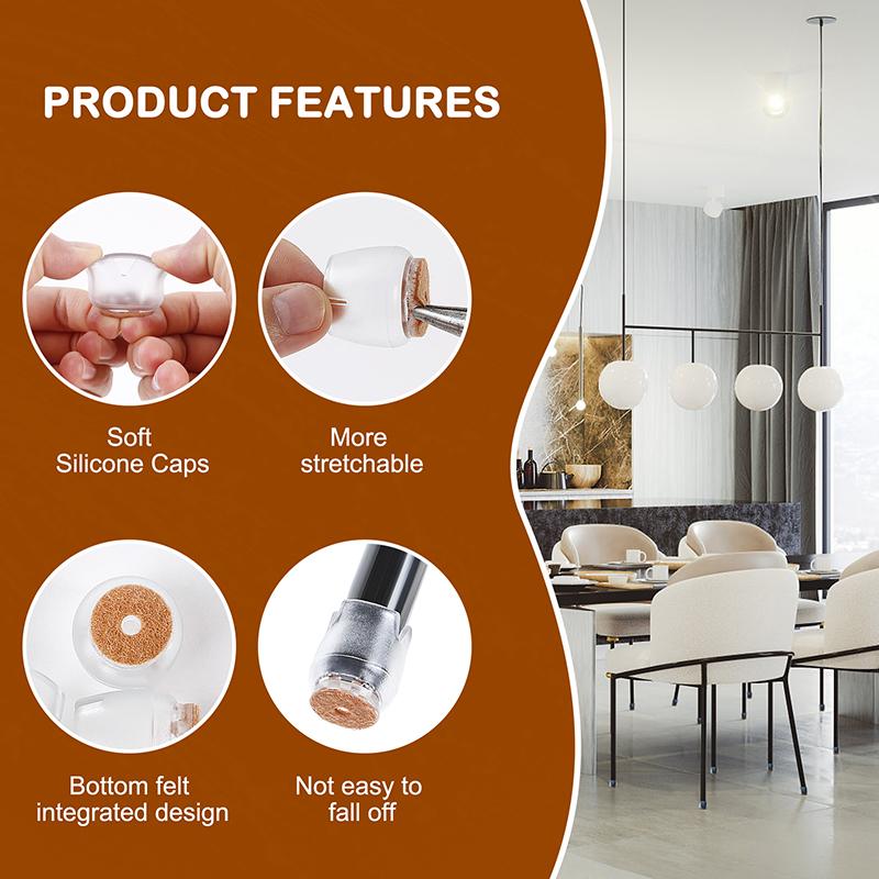 16 шт. силиконовых накладок на ножки столов и стульев, квадратные накладки, носки, противоскользящие накладки для защиты пола мебели