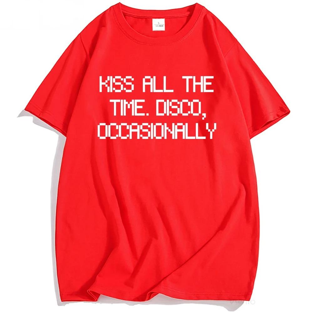 Harry Styles Kiss All the Time Disco Occasionally TShirt Short Sleeve Cotton Crew Neck Mens TShirt Unisex Street TShirt
