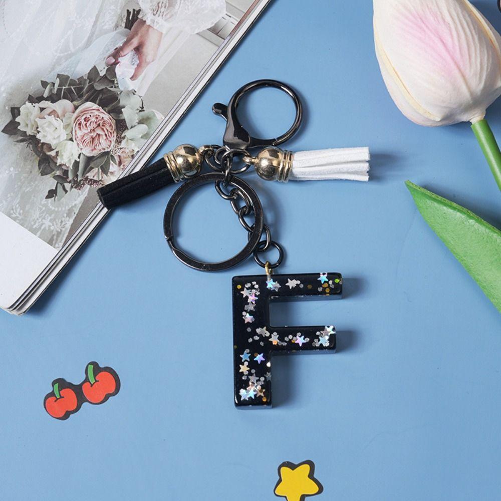 Изысканный Английский Алфавит Сумка Подвеска Буквы A-Z Алфавит Инициалы Блестящий Брелок Женский Подарок