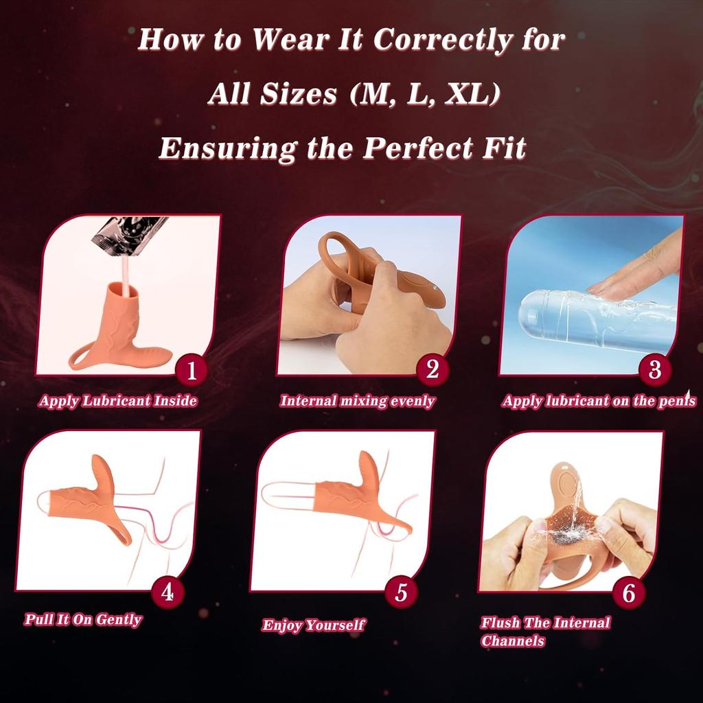 Вибратор-насадка на пенис 2-в-1 со стимулятором клитора Мужское вибрирующее кольцо на пенис Вибратор-экстендер для стимуляции точки G Взрослая секс-игрушка