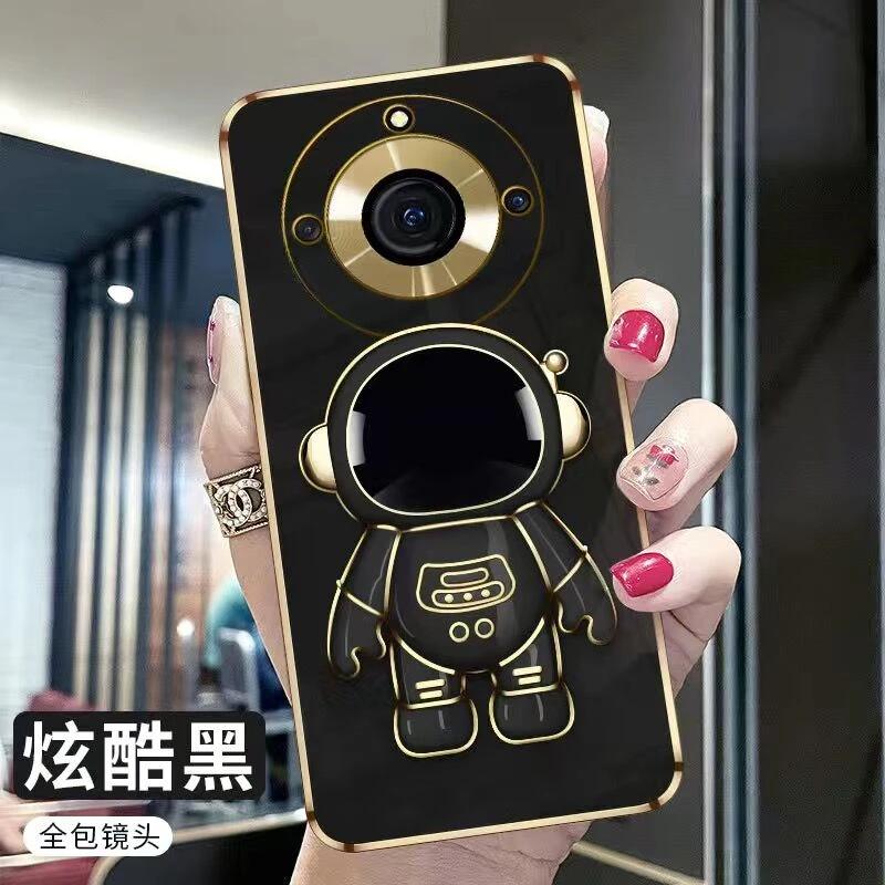 Роскошный стильный милый чехол Астронавт для Realme 13 4G 12X Funda 3D подставка Крышка Бампер для OPPO Realme 12 Plus 11Pro Plus