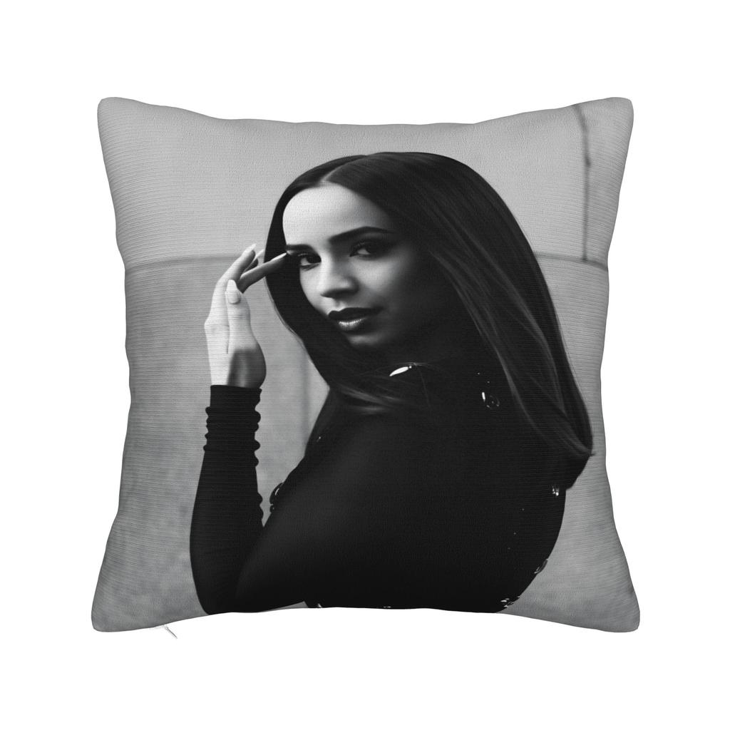 Actor S-Sofia C-Carson Pillow Cover Novelty Pillow Case For Living Room Chair Soft Cushion Cover Birthday Present