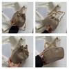 Bucket Bag Korean Version Western Style Chain Shoulder Crossbody, Armpit Water Drill Drawstring Bag