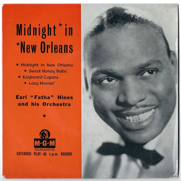 7-дюймовая пластинка EARL HINES & HIS ORCHESTRA - Midnight In New Orleans MGMEP573 MGM Records UK Джаз Б/у