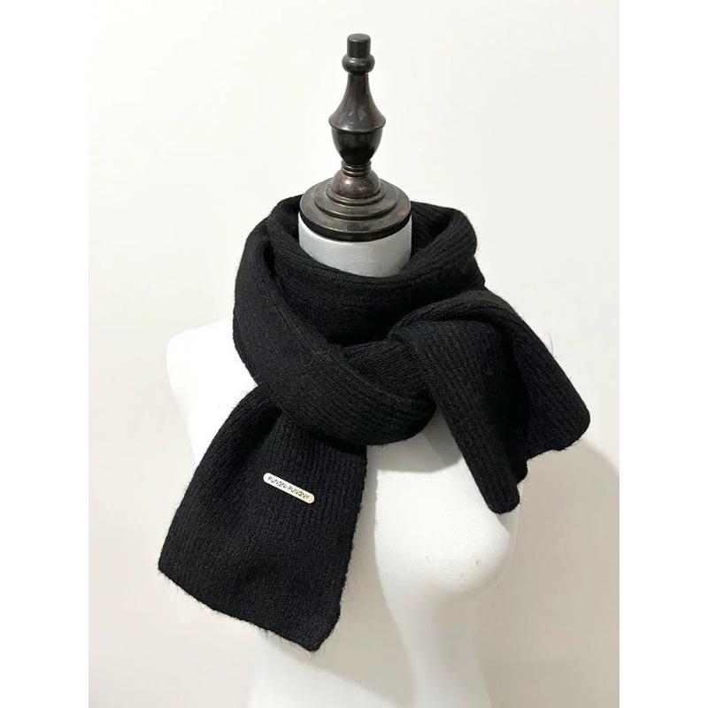Новый вязаный шарф из шерсти Iron Label Женский парный стиль Универсальный шарф для мужчин и женщин Зимний маленький шарф Мужской универсальный