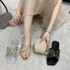 Fashion 2025 New Summer Style Comfortable Rivets Anti-Sli Fashionable Wear-resistant Casual Sexy Open-toe Fish Mouth Women's Slippers