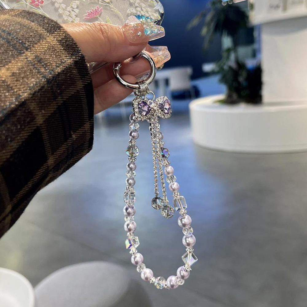 Высококачественный роскошный ремешок для телефона со стразами, жемчужный ремешок для телефона со стразами, подарок для девочек на Новый год