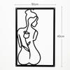 Modern Simple Abstract Female Line Decoration Background Wall Living Room Wall Decoration Hanging Painting Metal Material