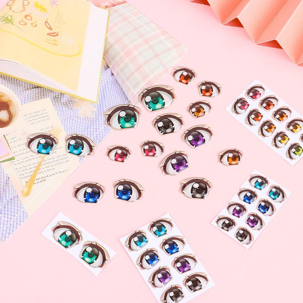 Декали Глазные чипы Бумажный макияж лица Органная наклейка Мультяшные глаза Наклейки Аниме Фигурка Кукла