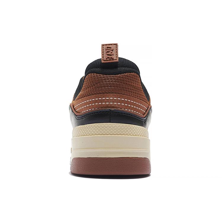 Li Ning 001 BTC 001 Btc Низкие Скейтбордические кроссовки Мужские Белые Коричневые AGCS103-5