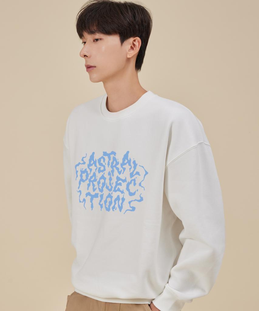 ASTRAL PROJECTION Hayes Lettering Loose Fit Sweatshirt_White