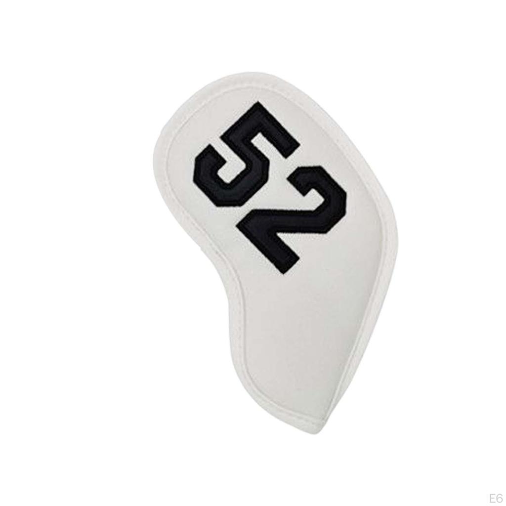 7 Pieces PU Golf Club Headcovers Identification Number Embroidery Dustproof Thick Durable Head