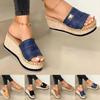 Summer Wedges Slippers Platform High Heels Women Slipper Ladies Outside Shoes Basic Clog Wedge Slipper Flip Flop Sandals