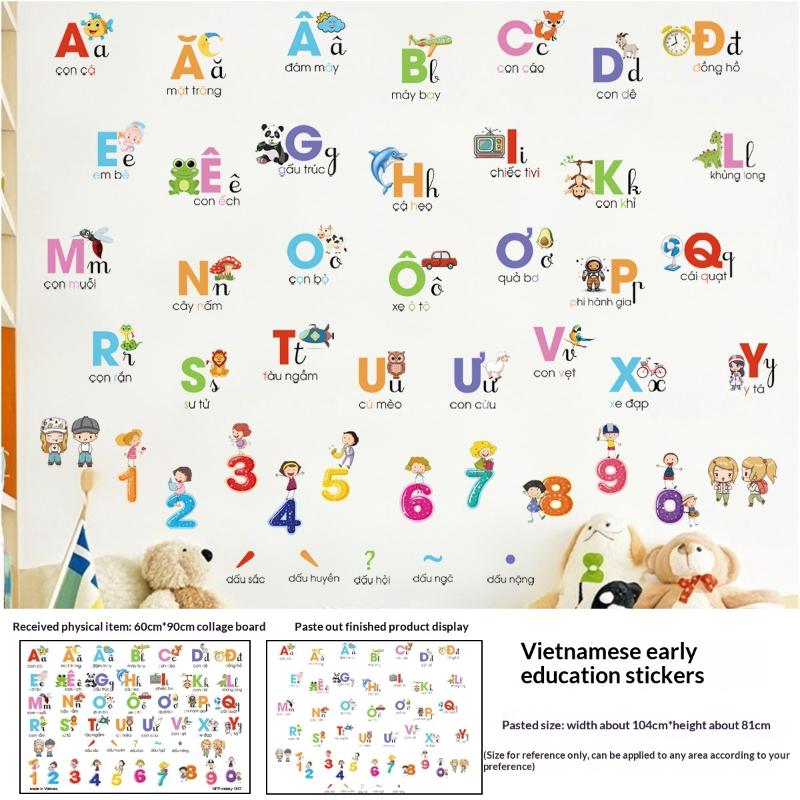 Child-Friendly Vietnamese Alphabet Decals for Vibrant Learning Environment