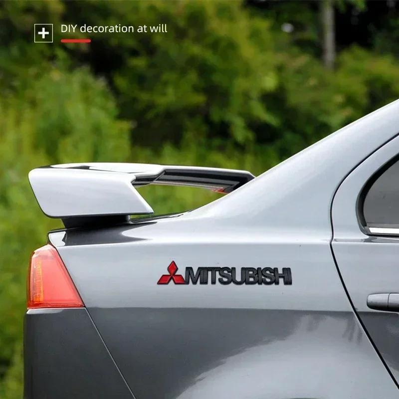 Car Letter Sticker Tail Bumper Badge Rear Trunk Emblem For Mitsubishi Evolution Lancer Grandis Outlander Triton Pajero ASX