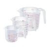 Plastic Transparent Graduated Measures Cup Household Kitchen Baking Measuring Tool Set Handle Design Cups Baking Cold Water Kettle Beaker