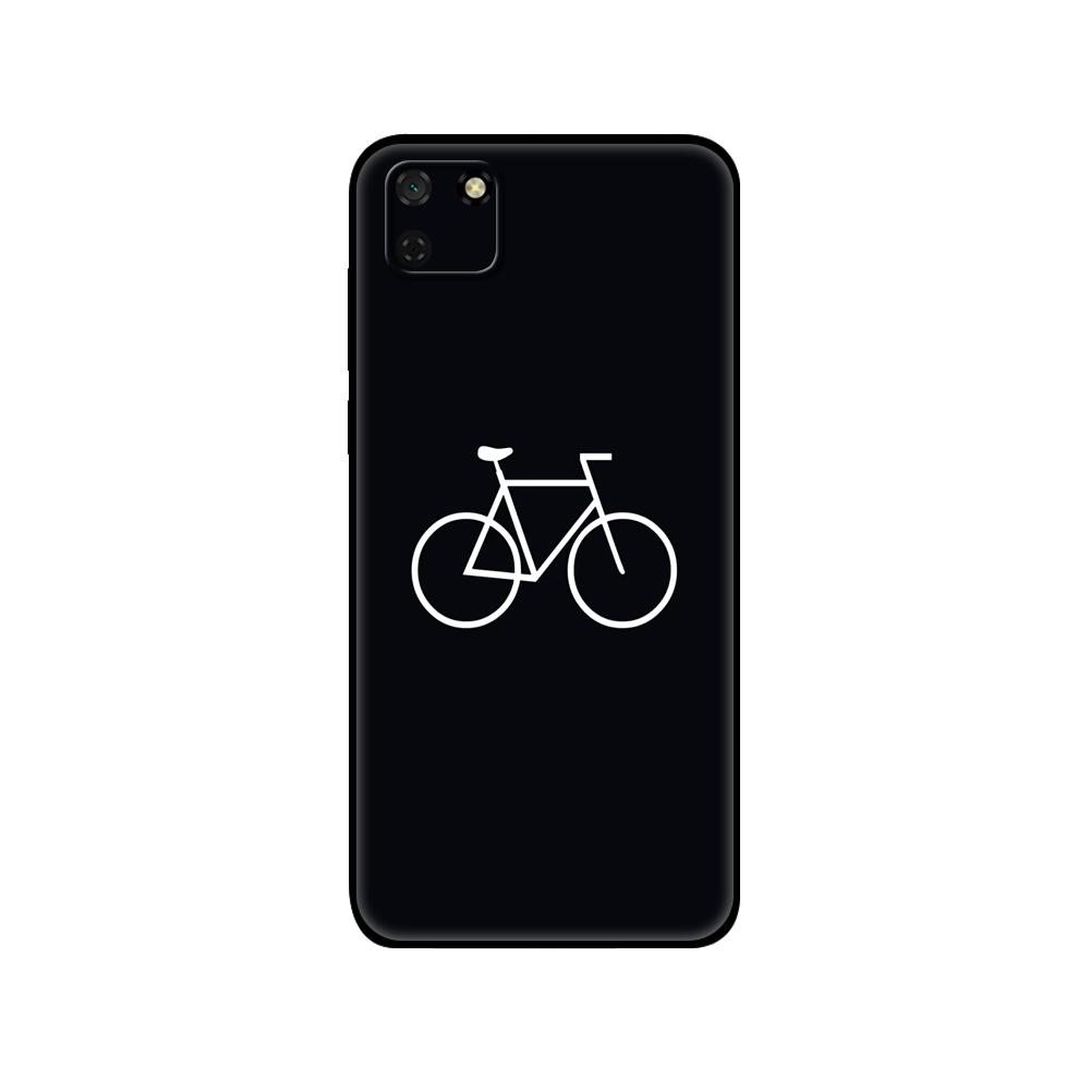 Black tpu Case For Huawei Y9S Y6S Y8S Y5P Y7P Y8P Case For Huawei Y5 lite Prime 2018 Y6 2019 Cover BIKE CYCLING art
