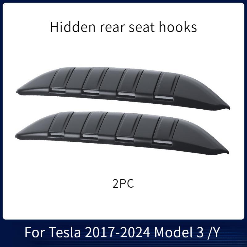 For Tesla 2017-2024 Model 3 Y Car Seat Hidden Hooks Purse Bag Hanger Back Seater Headrest Bracket Hanger Car Accessories