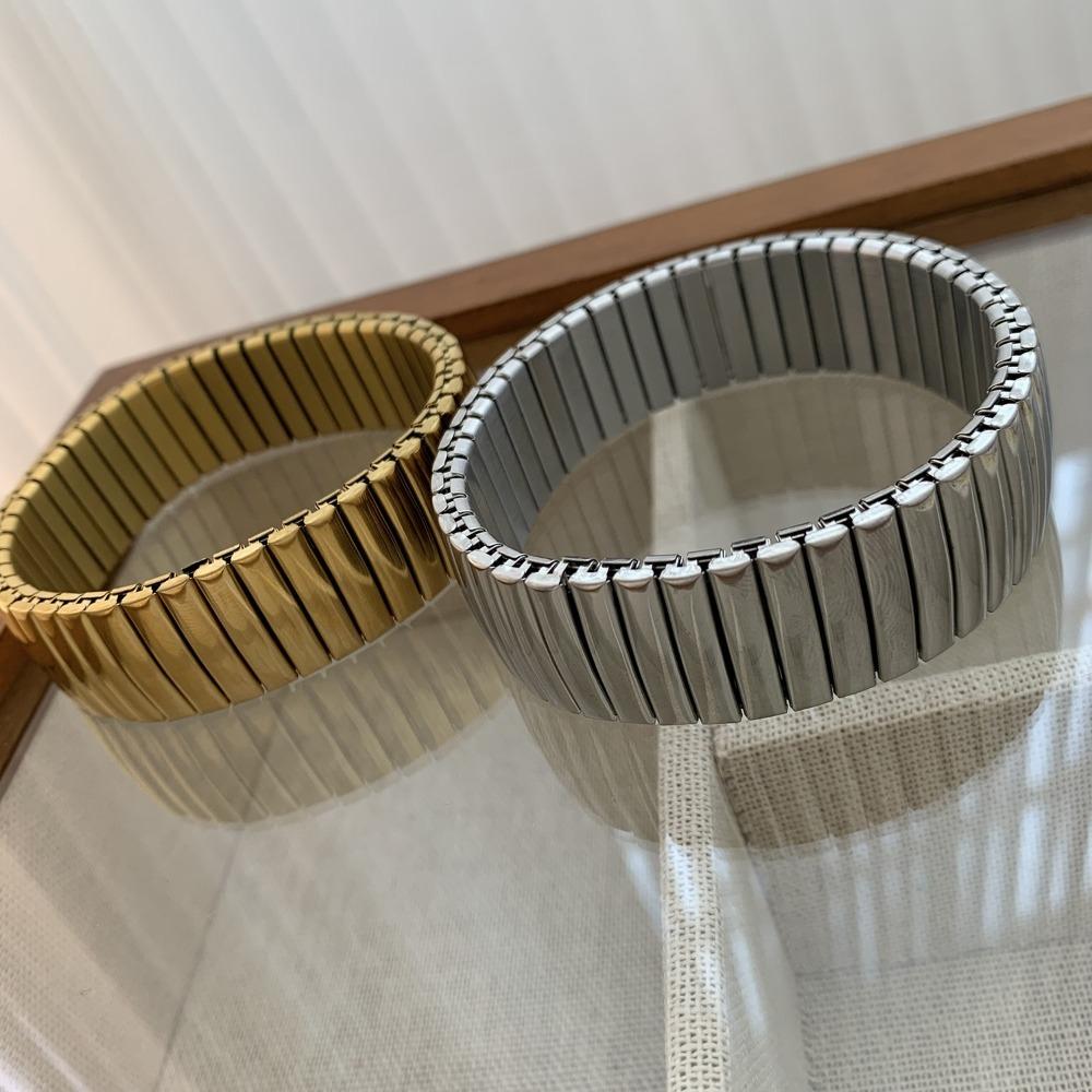 Хип-Хоп Эластичный Ремешок для Часов Браслет Эластичный Винтажный Браслет Украшения Титановая Сталь Ручная Цепь Подарок