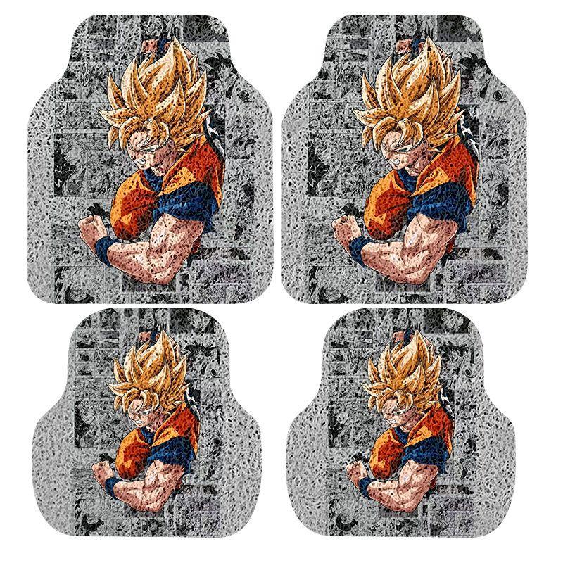 Cartoon Car Floor Mats, Universal Type for Driver and Passenger, Single-Piece Integrated Mat, Dirt-Resistant, Anti-Slip Car Mat, Upper Layer Carpet