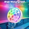 Swimming Pool Lights Pool Lights Underwater with Remote Control 2 Piece Rechargeable Bulb Lamp Spotlight 16 Colors Waterproof