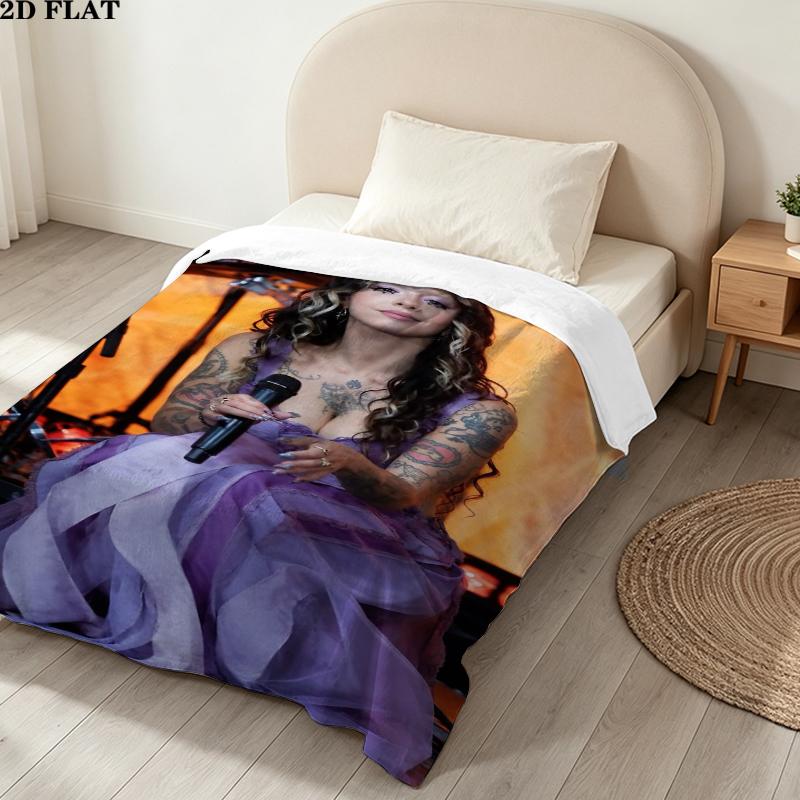 Melanie Martinez Print Flannel Blanket, High quality Comfortable for All Seasons, Home Decor, Warmth and Comfort, Perfect for Christmas Gifts