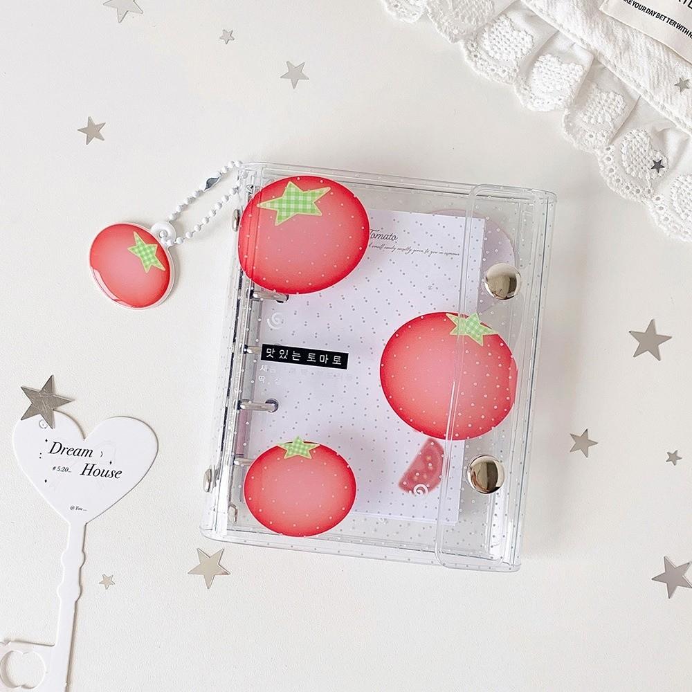 Fruit Print Binder Journal Clear Loose Leaf Planner Kawaii M5 Binder Notebook  Stationery Gift