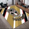 Custom Name New Zealand Warriors Flannel Pattern Square Carpet,Area Rug,Carpet Rug for Living Room Bedroom Sofa Playroom Decor,Non-slip Floor Mat