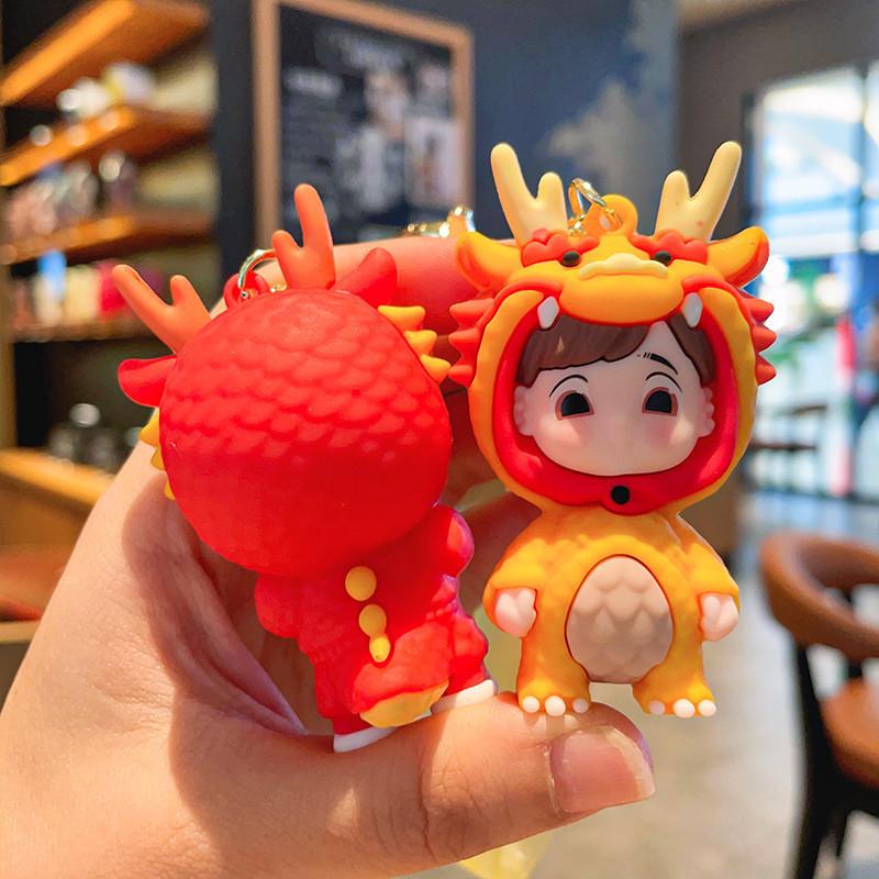 Cute Silicone Dragon Keychain Ideal For Festive Gifts And Party Favors Colorful Cartoon Design