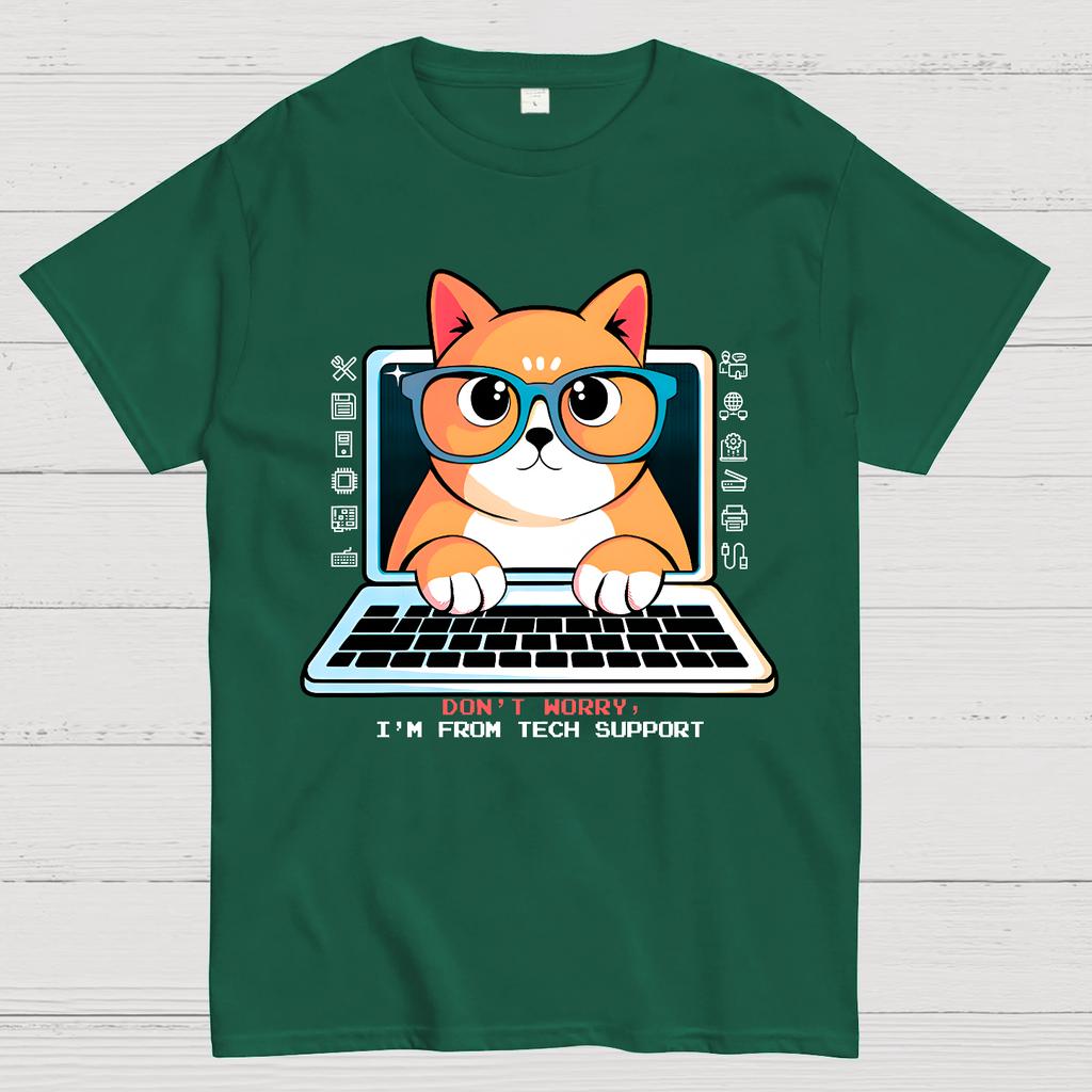 Tech Support Unisex 100% Cotton Summer Casual Cool Loose T-Shirt